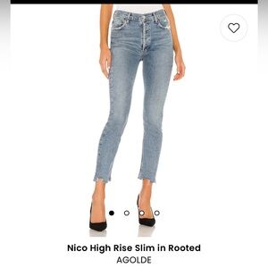 Agolge Nico high rise modern slim jeans size 25 in Rooted